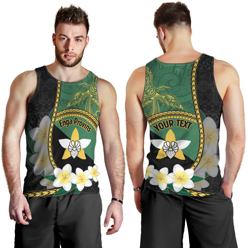 Personalised PNG Enga Provins Men Tank Top Papua New Guinea Plumeria Melanesian Pattern - Aussie Hoodie