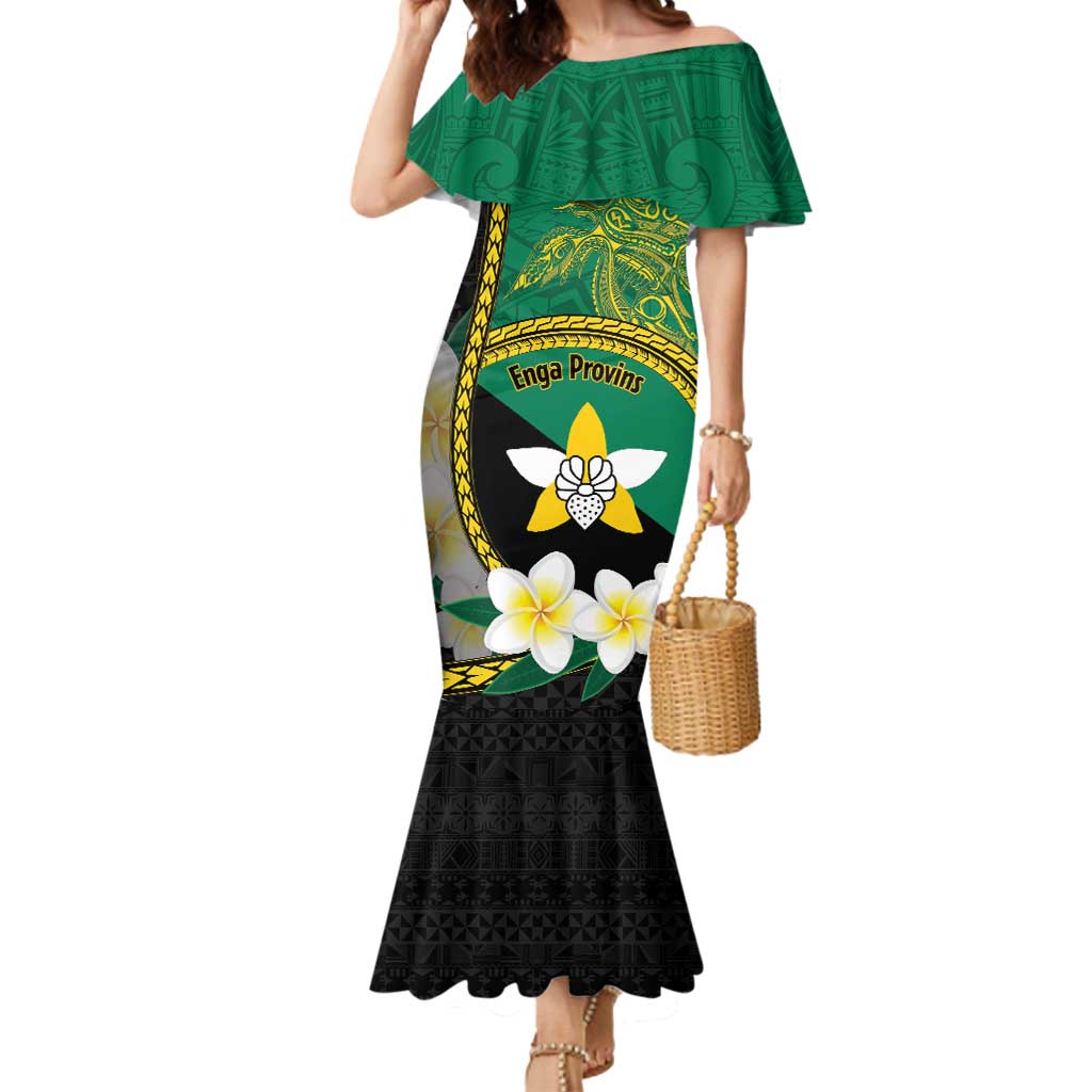 Personalised PNG Enga Provins Mermaid Dress Papua New Guinea Plumeria Melanesian Pattern - Aussie Hoodie