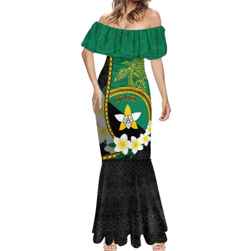 Personalised PNG Enga Provins Mermaid Dress Papua New Guinea Plumeria Melanesian Pattern - Aussie Hoodie