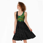 Personalised PNG Enga Provins Midi Dress Papua New Guinea Plumeria Melanesian Pattern - Aussie Hoodie