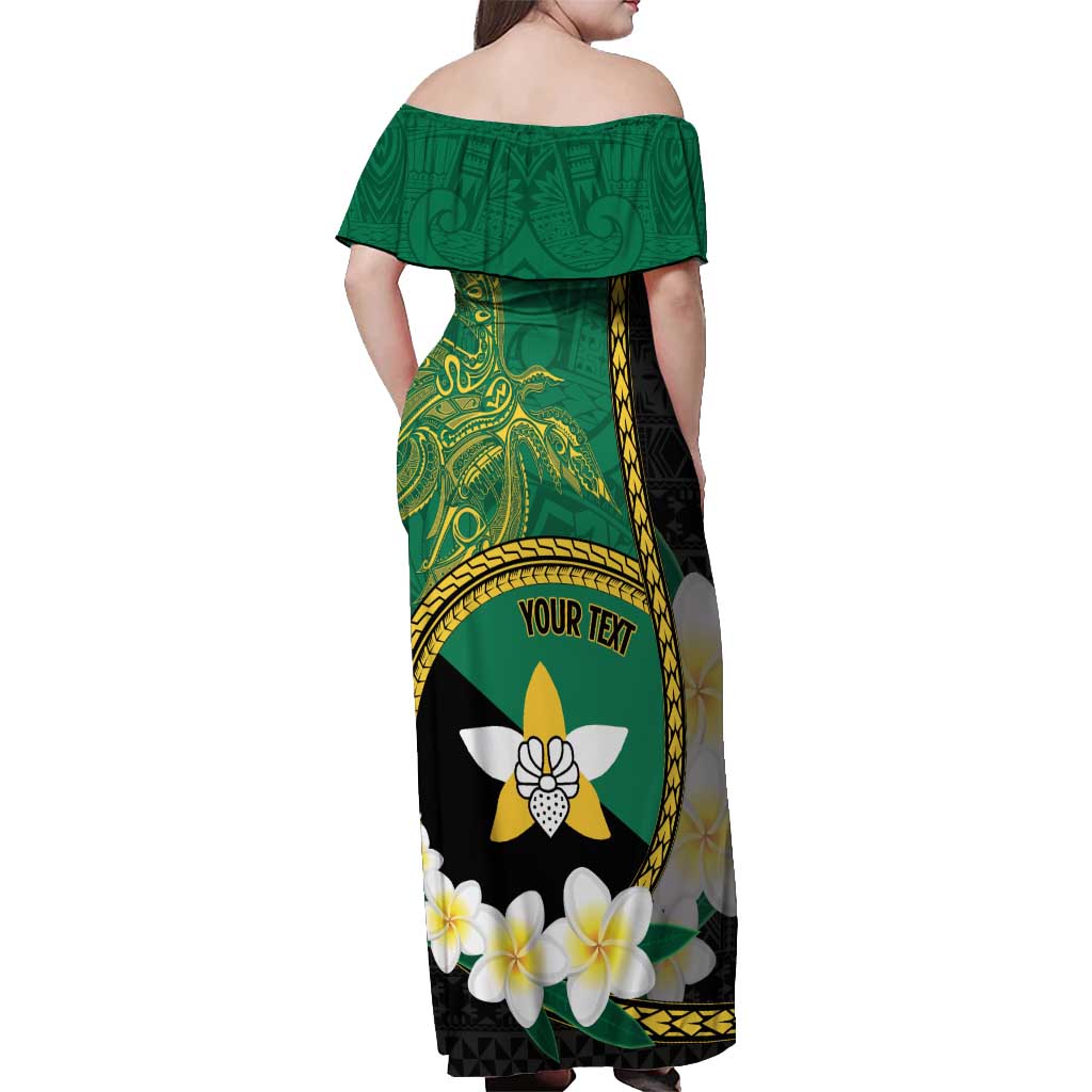 Personalised PNG Enga Provins Off Shoulder Maxi Dress Papua New Guinea Plumeria Melanesian Pattern - Aussie Hoodie