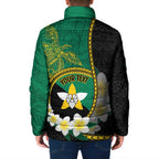 Personalised PNG Enga Provins Padded Jacket Papua New Guinea Plumeria Melanesian Pattern - Aussie Hoodie