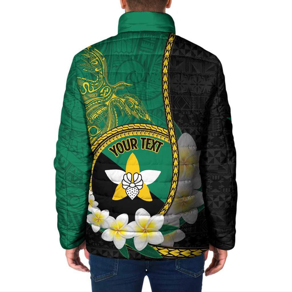 Personalised PNG Enga Provins Padded Jacket Papua New Guinea Plumeria Melanesian Pattern - Aussie Hoodie