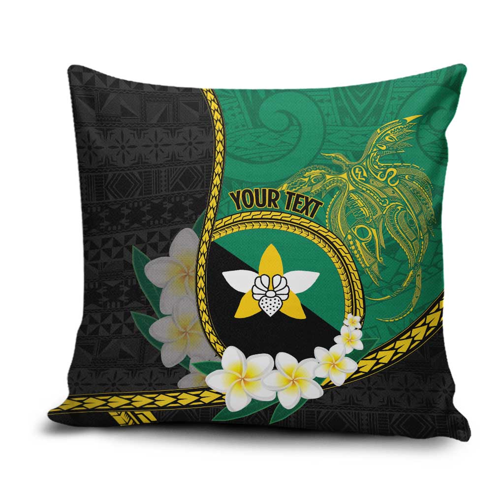 Personalised PNG Enga Provins Pillow Cover Papua New Guinea Plumeria Melanesian Pattern - Aussie Hoodie