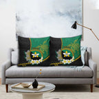 Personalised PNG Enga Provins Pillow Cover Papua New Guinea Plumeria Melanesian Pattern - Aussie Hoodie