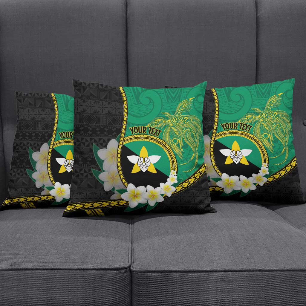 Personalised PNG Enga Provins Pillow Cover Papua New Guinea Plumeria Melanesian Pattern - Aussie Hoodie