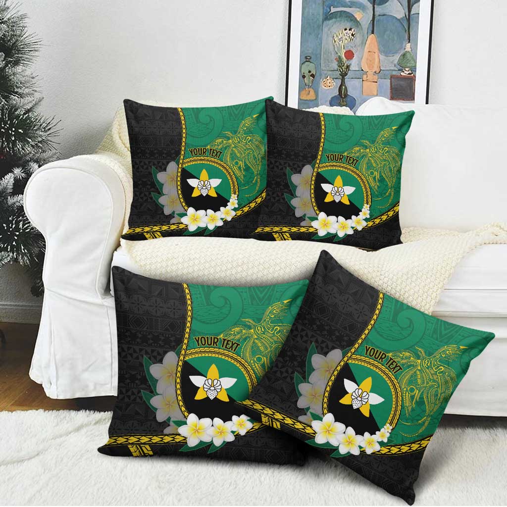 Personalised PNG Enga Provins Pillow Cover Papua New Guinea Plumeria Melanesian Pattern - Aussie Hoodie
