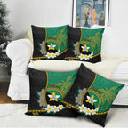 Personalised PNG Enga Provins Pillow Cover Papua New Guinea Plumeria Melanesian Pattern - Aussie Hoodie