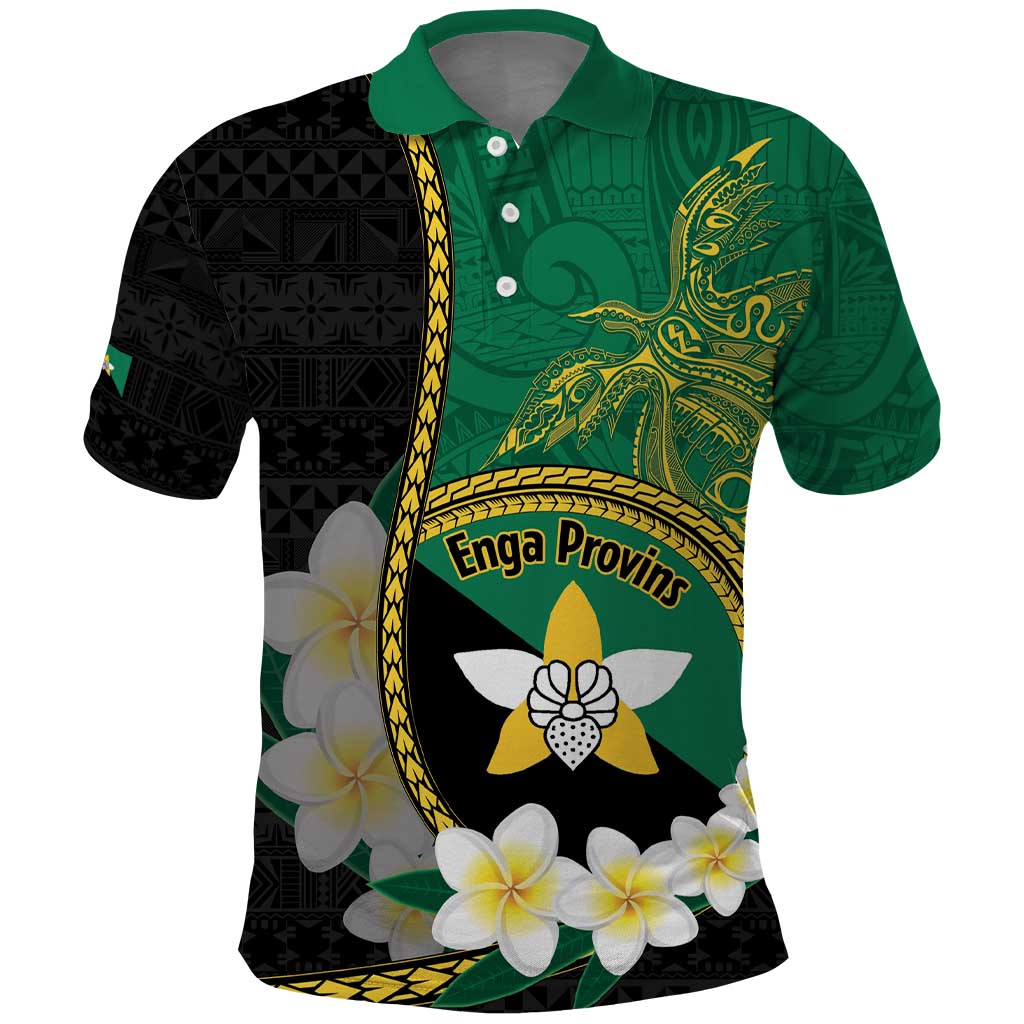 Personalised PNG Enga Provins Polo Shirt Papua New Guinea Plumeria Melanesian Pattern - Aussie Hoodie