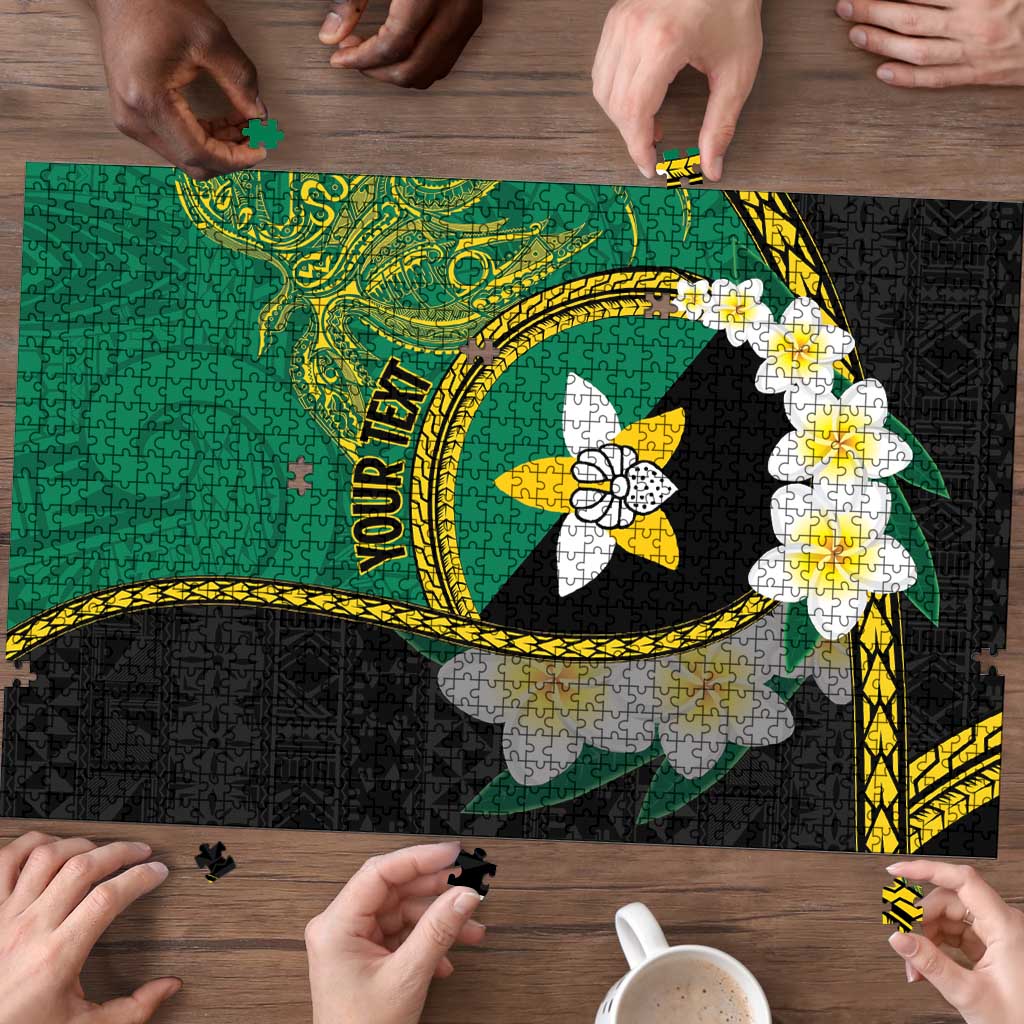 Personalised PNG Enga Provins Puzzle Papua New Guinea Plumeria Melanesian Pattern - Aussie Hoodie