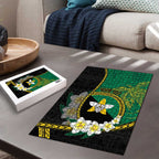 Personalised PNG Enga Provins Puzzle Papua New Guinea Plumeria Melanesian Pattern - Aussie Hoodie