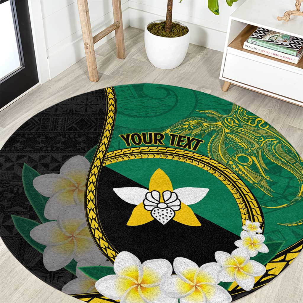 Personalised PNG Enga Provins Round Carpet Papua New Guinea Plumeria Melanesian Pattern - Aussie Hoodie