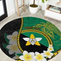 Personalised PNG Enga Provins Round Carpet Papua New Guinea Plumeria Melanesian Pattern - Aussie Hoodie