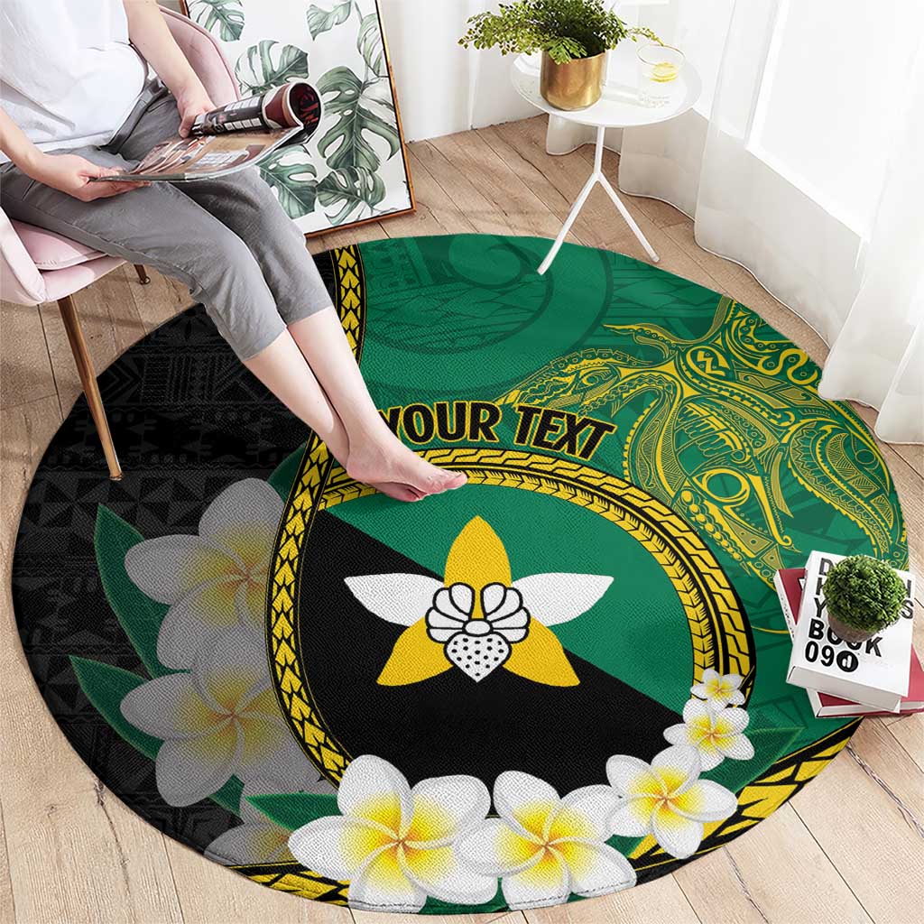 Personalised PNG Enga Provins Round Carpet Papua New Guinea Plumeria Melanesian Pattern - Aussie Hoodie