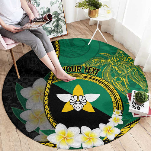 Personalised PNG Enga Provins Round Carpet Papua New Guinea Plumeria Melanesian Pattern - Aussie Hoodie