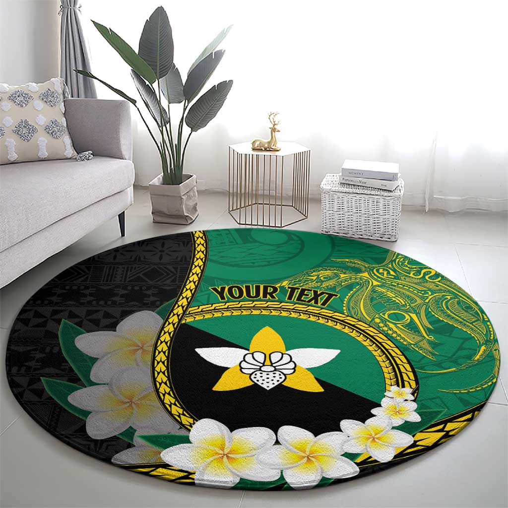 Personalised PNG Enga Provins Round Carpet Papua New Guinea Plumeria Melanesian Pattern - Aussie Hoodie