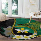 Personalised PNG Enga Provins Round Carpet Papua New Guinea Plumeria Melanesian Pattern - Aussie Hoodie