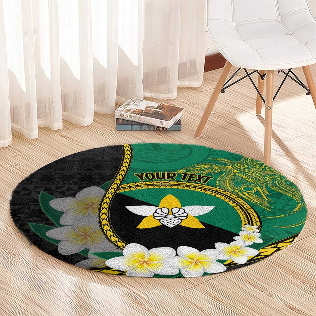 Personalised PNG Enga Provins Round Carpet Papua New Guinea Plumeria Melanesian Pattern - Aussie Hoodie