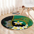 Personalised PNG Enga Provins Round Carpet Papua New Guinea Plumeria Melanesian Pattern - Aussie Hoodie