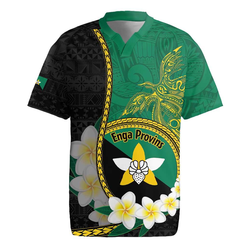 Personalised PNG Enga Provins Rugby Jersey Papua New Guinea Plumeria Melanesian Pattern - Aussie Hoodie