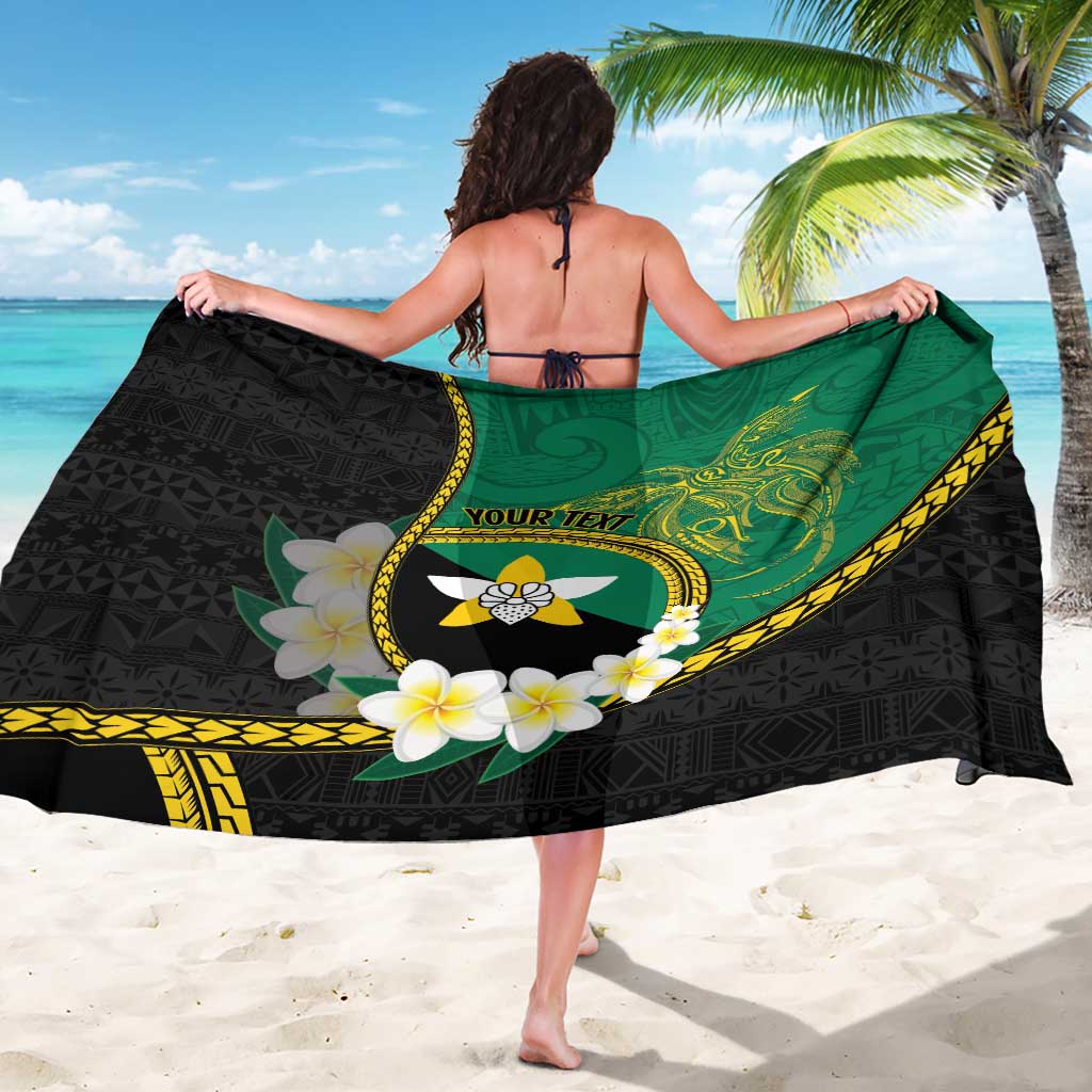 Personalised PNG Enga Provins Sarong Papua New Guinea Plumeria Melanesian Pattern - Aussie Hoodie