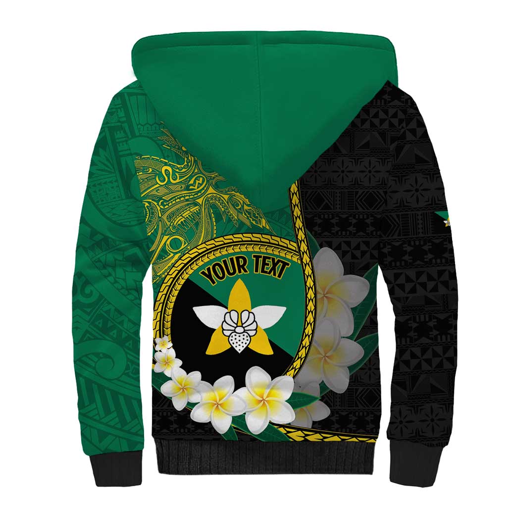 Personalised PNG Enga Provins Sherpa Hoodie Papua New Guinea Plumeria Melanesian Pattern - Aussie Hoodie