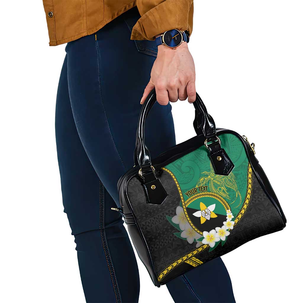 Personalised PNG Enga Provins Shoulder Handbag Papua New Guinea Plumeria Melanesian Pattern - Aussie Hoodie