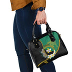 Personalised PNG Enga Provins Shoulder Handbag Papua New Guinea Plumeria Melanesian Pattern - Aussie Hoodie
