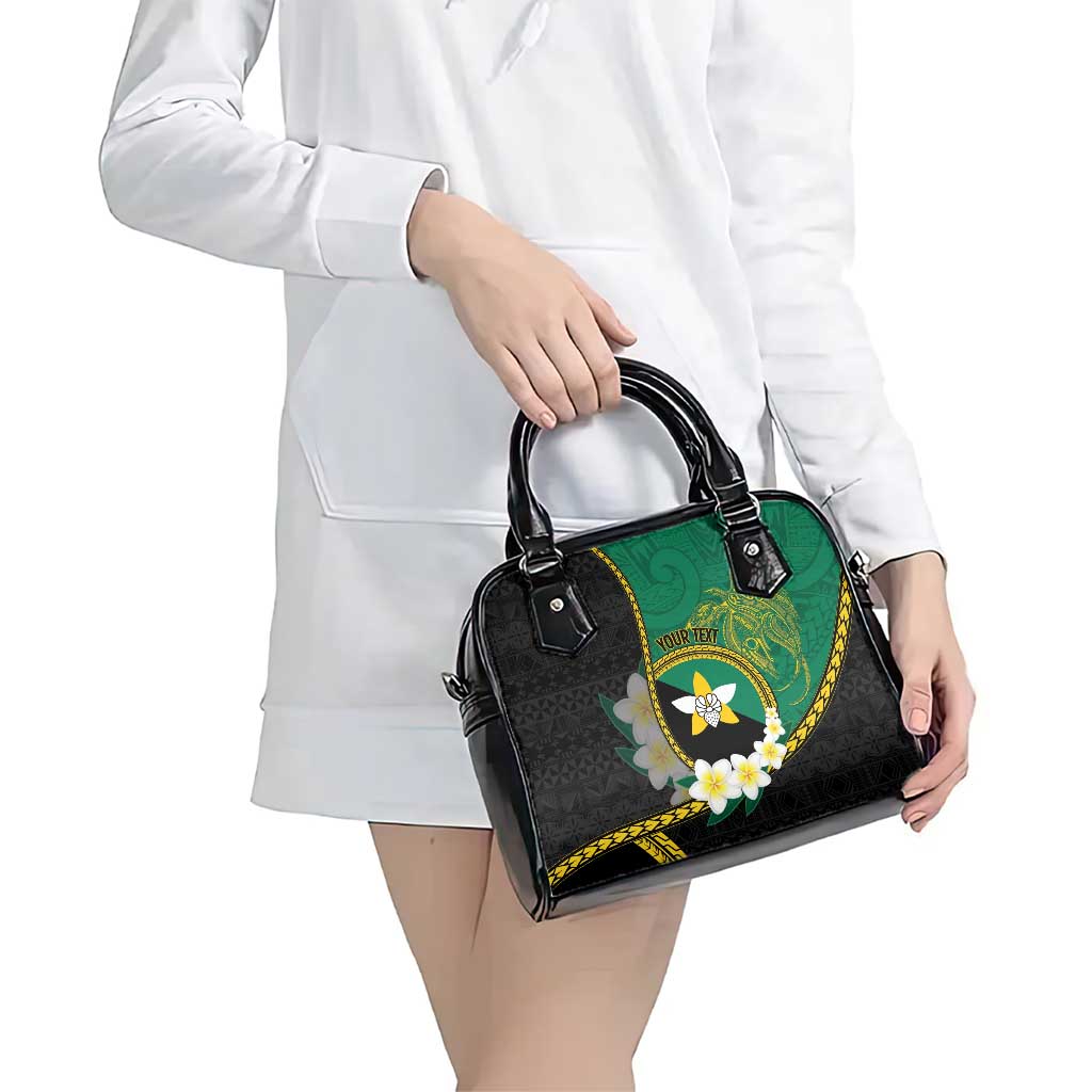Personalised PNG Enga Provins Shoulder Handbag Papua New Guinea Plumeria Melanesian Pattern - Aussie Hoodie