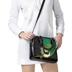Personalised PNG Enga Provins Shoulder Handbag Papua New Guinea Plumeria Melanesian Pattern - Aussie Hoodie