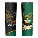 Personalised PNG Enga Provins Skinny Tumbler Papua New Guinea Plumeria Melanesian Pattern - Aussie Hoodie