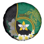 Personalised PNG Enga Provins Spare Tire Cover Papua New Guinea Plumeria Melanesian Pattern - Aussie Hoodie