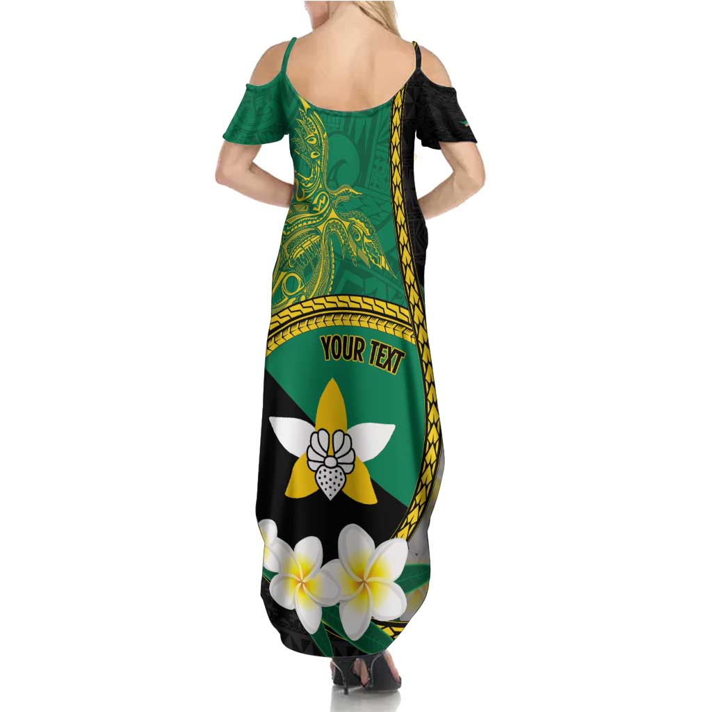 Personalised PNG Enga Provins Summer Maxi Dress Papua New Guinea Plumeria Melanesian Pattern - Aussie Hoodie