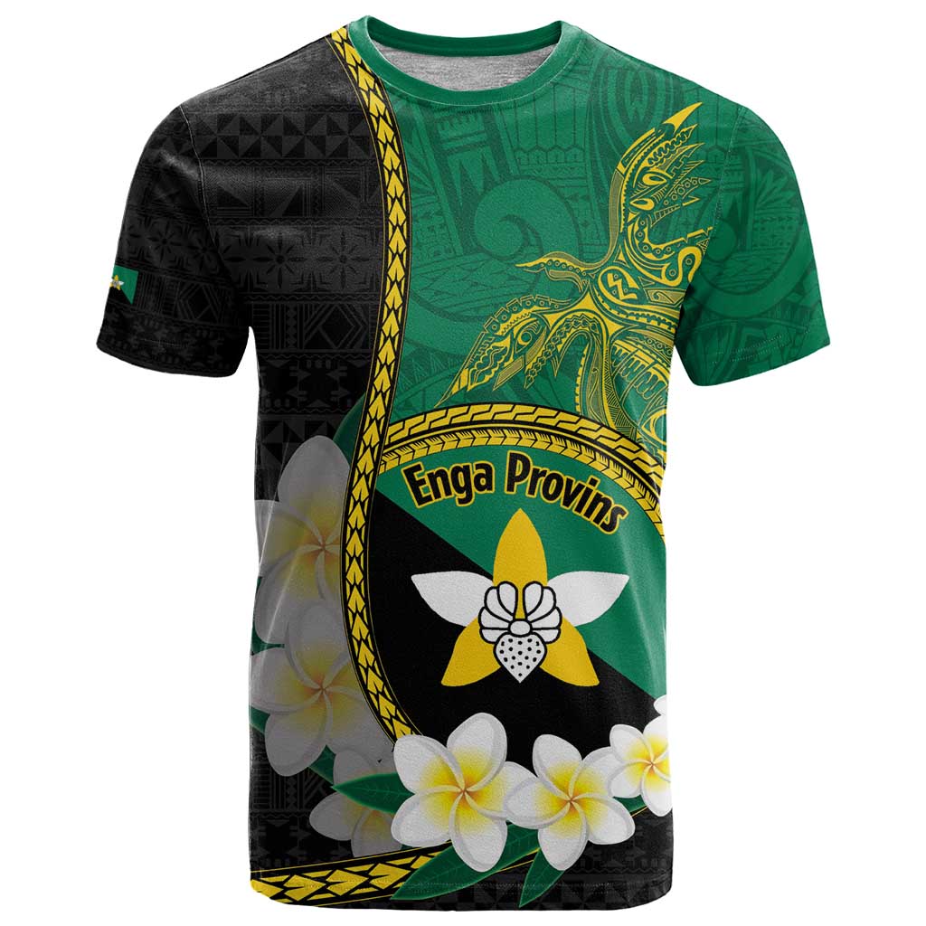Personalised PNG Enga Provins T Shirt Papua New Guinea Plumeria Melanesian Pattern - Aussie Hoodie