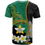 Personalised PNG Enga Provins T Shirt Papua New Guinea Plumeria Melanesian Pattern - Aussie Hoodie