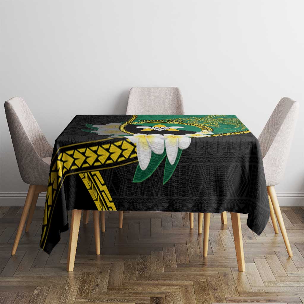 Personalised PNG Enga Provins Tablecloth Papua New Guinea Plumeria Melanesian Pattern - Aussie Hoodie