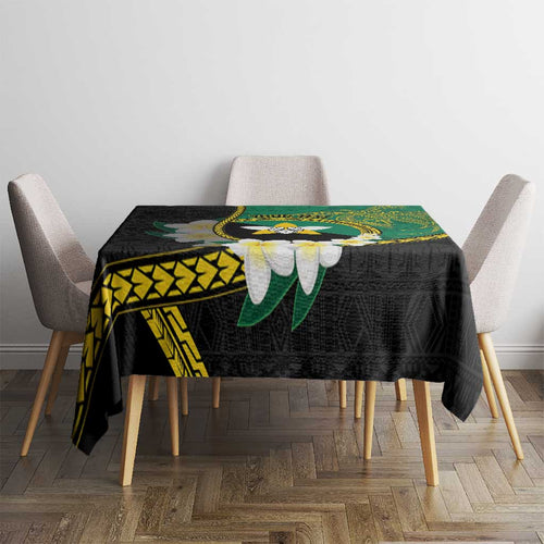 Personalised PNG Enga Provins Tablecloth Papua New Guinea Plumeria Melanesian Pattern - Aussie Hoodie