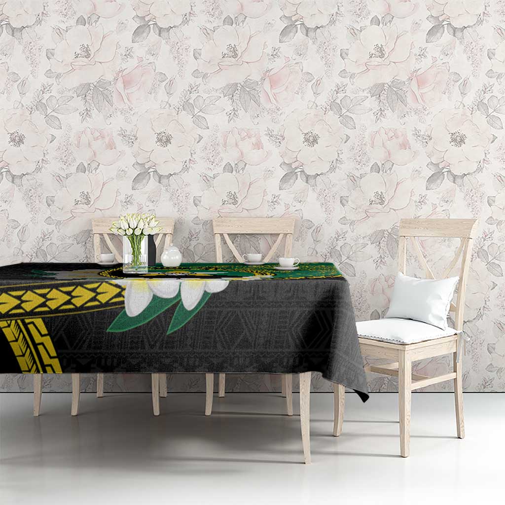 Personalised PNG Enga Provins Tablecloth Papua New Guinea Plumeria Melanesian Pattern - Aussie Hoodie