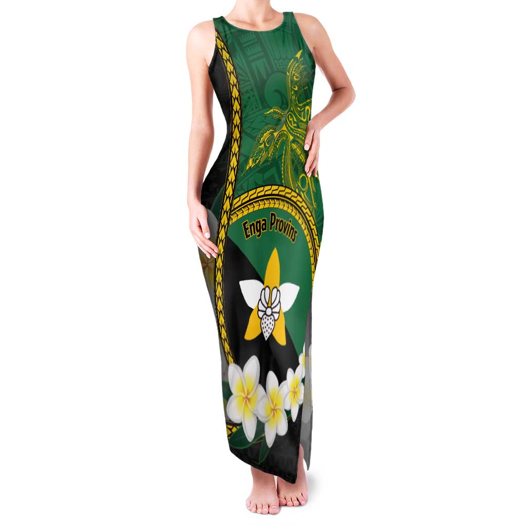 Personalised PNG Enga Provins Tank Maxi Dress Papua New Guinea Plumeria Melanesian Pattern - Aussie Hoodie
