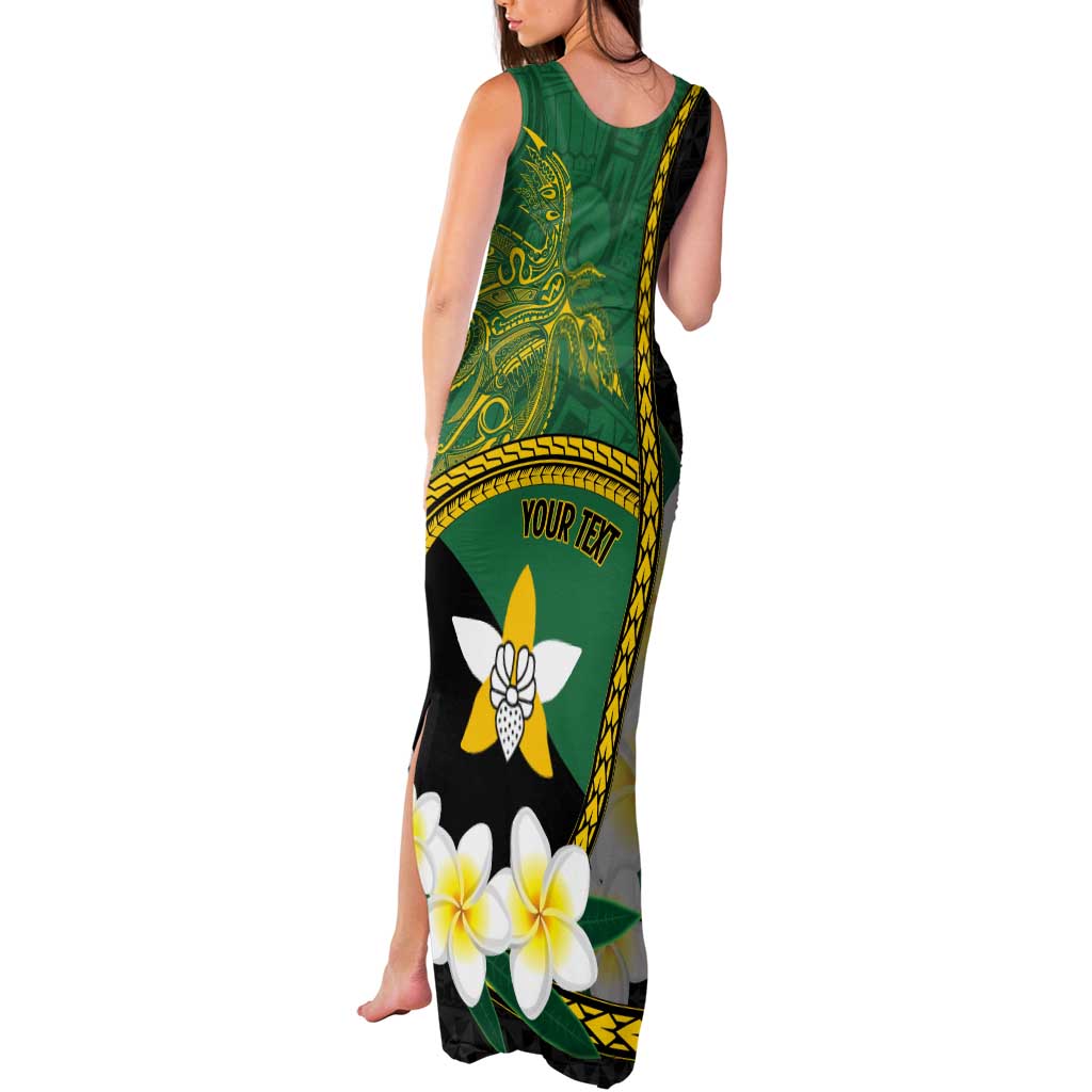 Personalised PNG Enga Provins Tank Maxi Dress Papua New Guinea Plumeria Melanesian Pattern - Aussie Hoodie