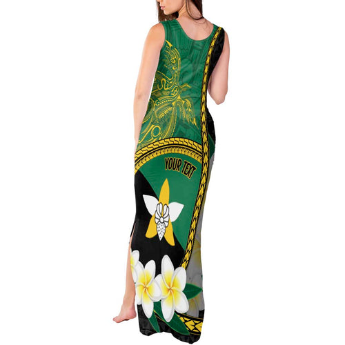 Personalised PNG Enga Provins Tank Maxi Dress Papua New Guinea Plumeria Melanesian Pattern - Aussie Hoodie