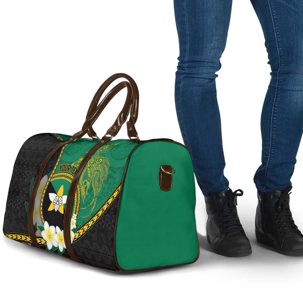 Personalised PNG Enga Provins Travel Bag Papua New Guinea Plumeria Melanesian Pattern - Aussie Hoodie