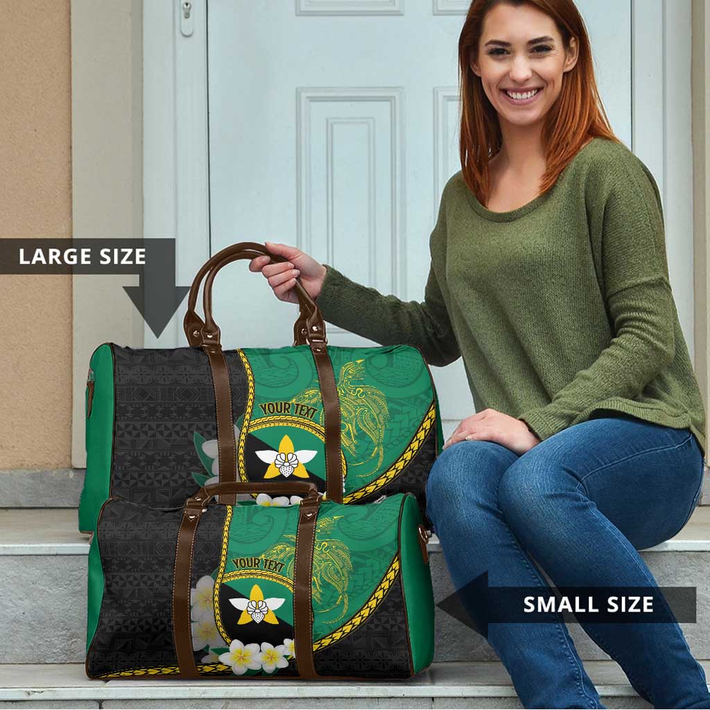 Personalised PNG Enga Provins Travel Bag Papua New Guinea Plumeria Melanesian Pattern - Aussie Hoodie