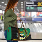 Personalised PNG Enga Provins Travel Bag Papua New Guinea Plumeria Melanesian Pattern - Aussie Hoodie