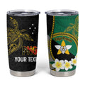 Personalised PNG Enga Provins Tumbler Cup Papua New Guinea Plumeria Melanesian Pattern - Aussie Hoodie