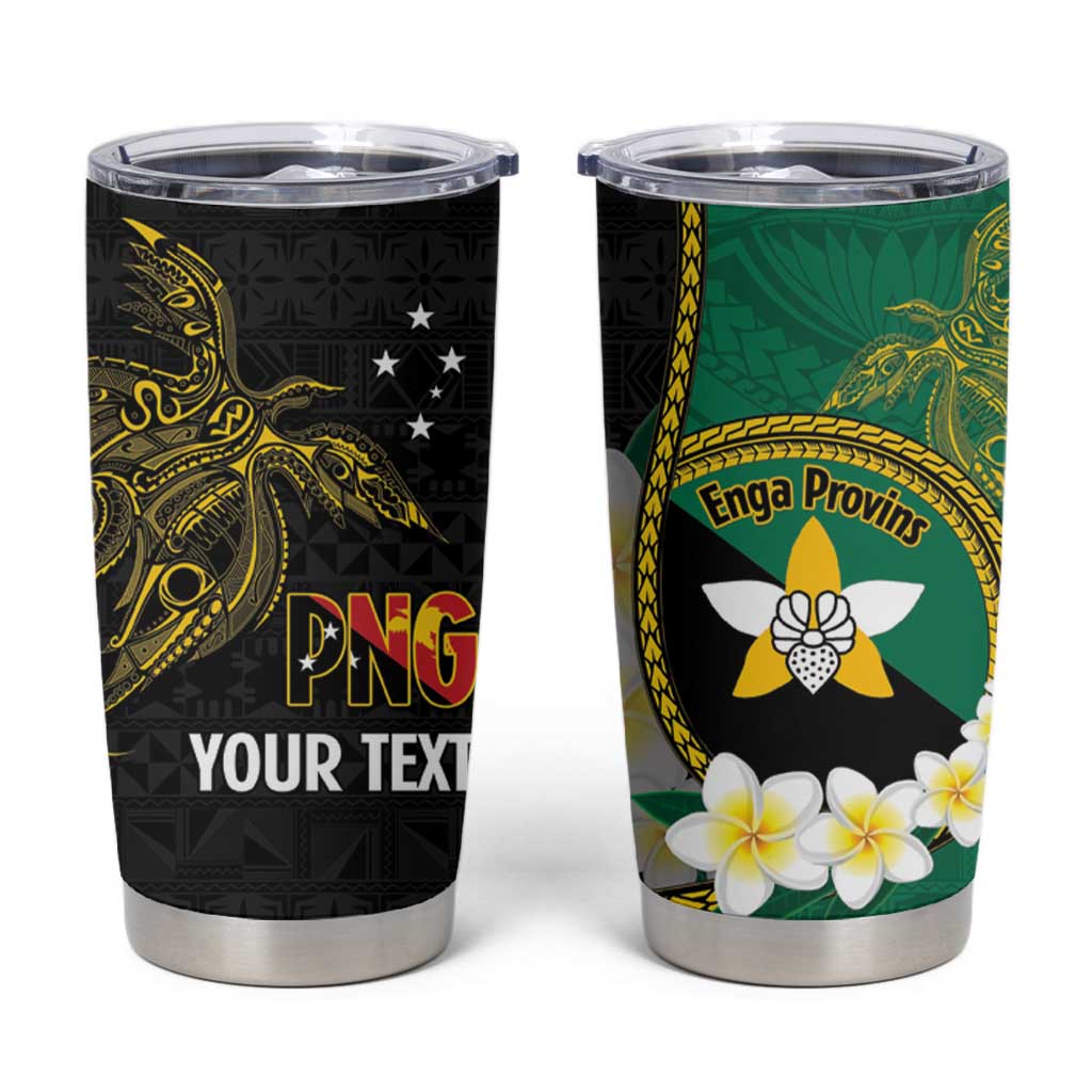 Personalised PNG Enga Provins Tumbler Cup Papua New Guinea Plumeria Melanesian Pattern - Aussie Hoodie