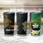 Personalised PNG Enga Provins Tumbler Cup Papua New Guinea Plumeria Melanesian Pattern - Aussie Hoodie