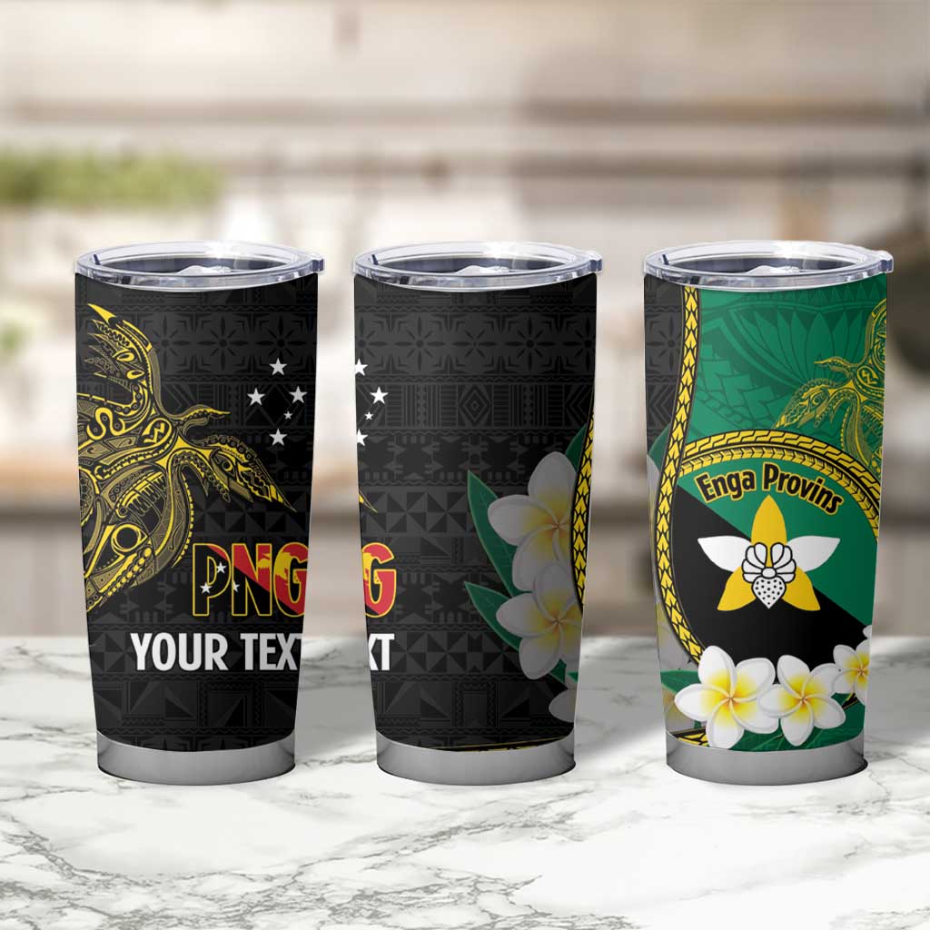Personalised PNG Enga Provins Tumbler Cup Papua New Guinea Plumeria Melanesian Pattern - Aussie Hoodie