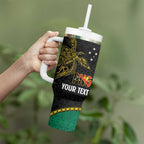 Personalised PNG Enga Provins Tumbler With Handle Papua New Guinea Plumeria Melanesian Pattern - Aussie Hoodie