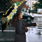 Personalised PNG Enga Provins Umbrella Papua New Guinea Plumeria Melanesian Pattern - Aussie Hoodie